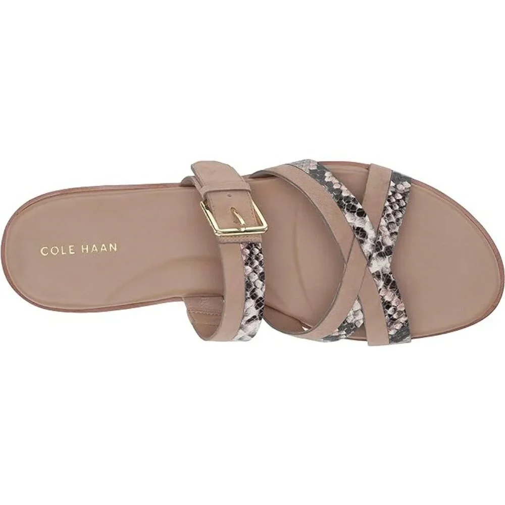 Cole‎ Haan Women's Python-Print Fairen Grand Slide Flat Sandals Size 7.5 B - Picture 6 of 16